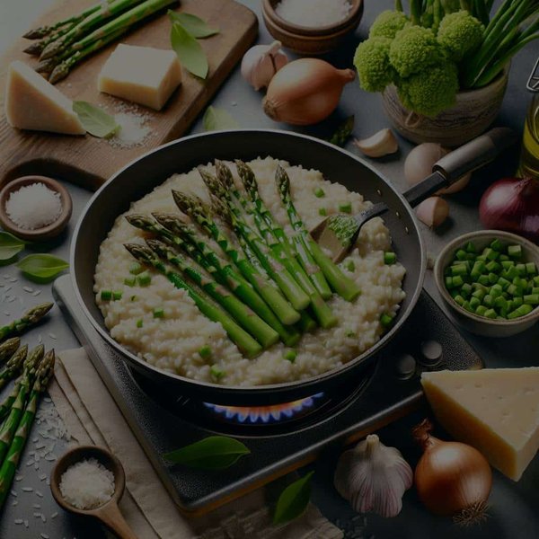 Quelle est la meilleure manière de cuisiner un risotto aux asperges vertes ?